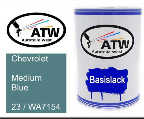 Chevrolet, Medium Blue, 23 / WA7154: 500ml Lackdose, von ATW Autoteile West.